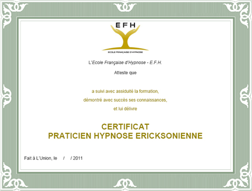 Le Certificat de Praticien en Hypnose Ericksonienne